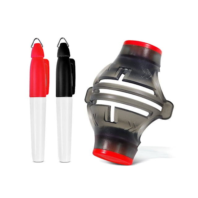Toystoory Ball Liner Line Marker Marker Tool Giratorio Ligero Multipropósito Comprobación de larga duración para principiantes Dulce regalo Golf Rojo