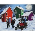 thumbnail image 1 of Led Canvas Wall Art (Père Noël Helpers) (20 X 16), 1 of 1