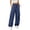 Blue, variant on Venzia Women Drawstring Cargo Jogger Pants Loose Wide Leg Streetwear Trousers