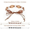 thumbnail image 2 of Deago Women's Bohemian Style Rope Braid Waist Belt Western Vintage Leather Belts for Dress Jeans (Brown), 2 of 7
