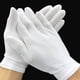thumbnail image 2 of 12 Pares de Guantes de Algodón Blanco Guantes Hidratantes Suaves Guantes Elásticos para el Cuidado de la Piel Guantes de Trabajo para Mujeres Manos Secas Inspección de Joyas y Más, Talla Única, 2 of 5