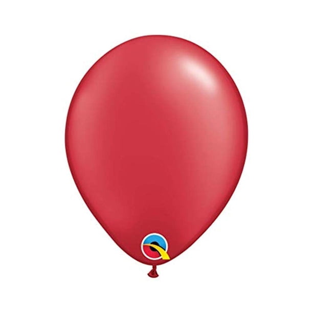 Globos de látex Qualatex 43594 rojo rubí perla de 5 cm, paquete de 100