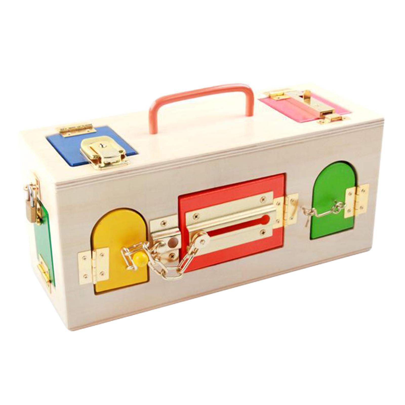 Montessori Little Lock Box for Preschool Kids Baby Gift Colorful Memory Game 