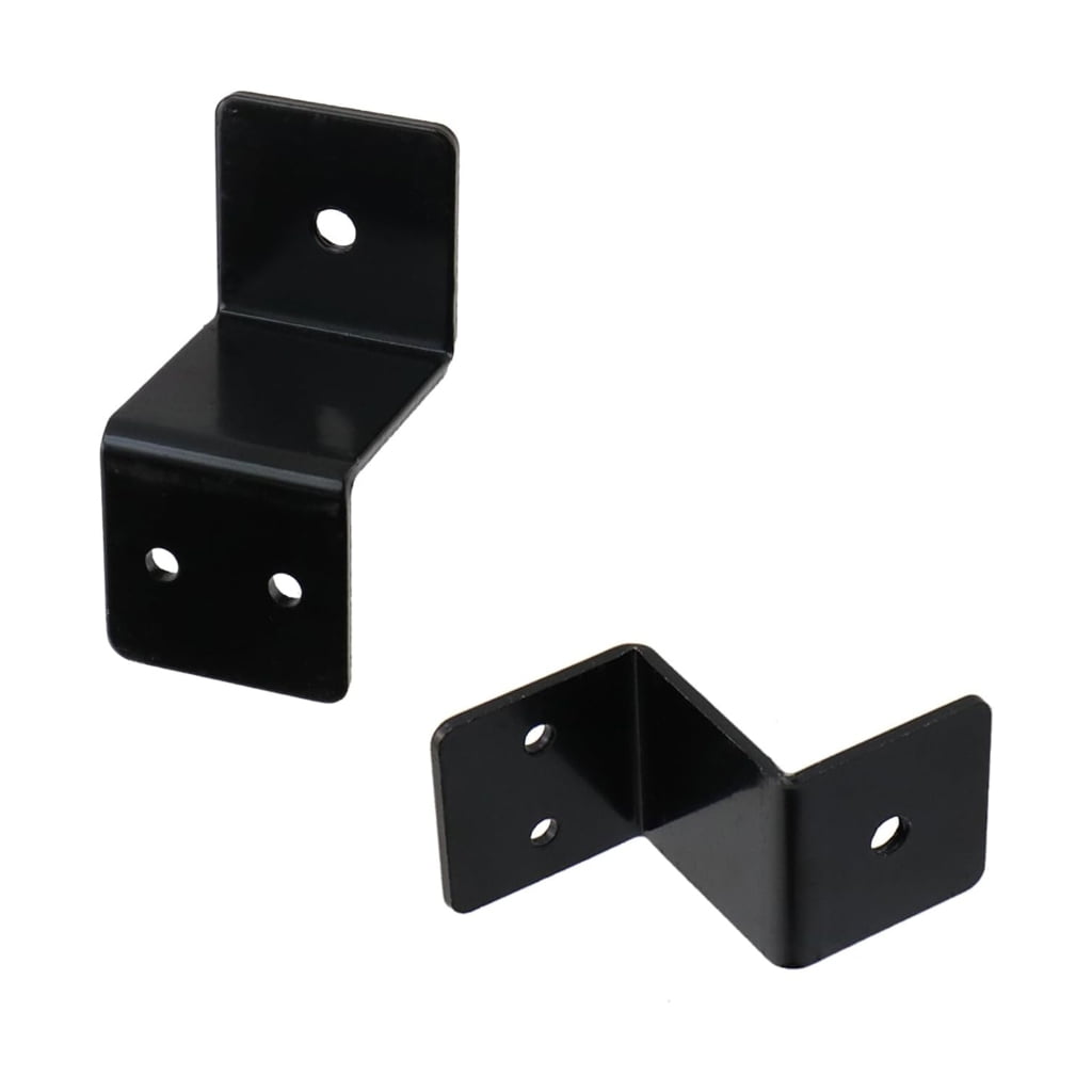 Z Shape Angles Brackets For Furniture Assembly Easy Installation Strong Steel Black Finish Modern Decors for Home