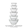 thumbnail image 6 of 5-Piece Ribbed Glass Mixing Bowls With Airtight Lids - Leakproof Stackable for Kitchen Baking Cooking Meal Prep, Microwave & Dishwasher Safe Serving Bowls, White, 6 of 6