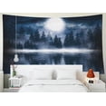 thumbnail image 4 of Gojian Forest Tapestry Wall Hanging - Green Misty Pine Tree Nature Wall Art, Tapestries BoHo Decor for Living Room & Bedroom Spaces, 4 of 6