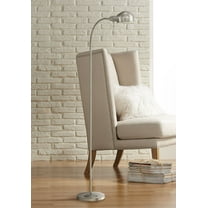 360 Lighting Ridley Modern Floor Lamp Standing 61" Tall Satin Nickel Metal Adjustable Gooseneck Arm for Living Room Reading Bedroom Office House Home