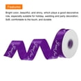 thumbnail image 3 of 1 Inch 25 Yard Wide Satin Ribbon Grosgrain Valentine Wedding Ribbon, Just for You, Dark Purple, 3 of 6