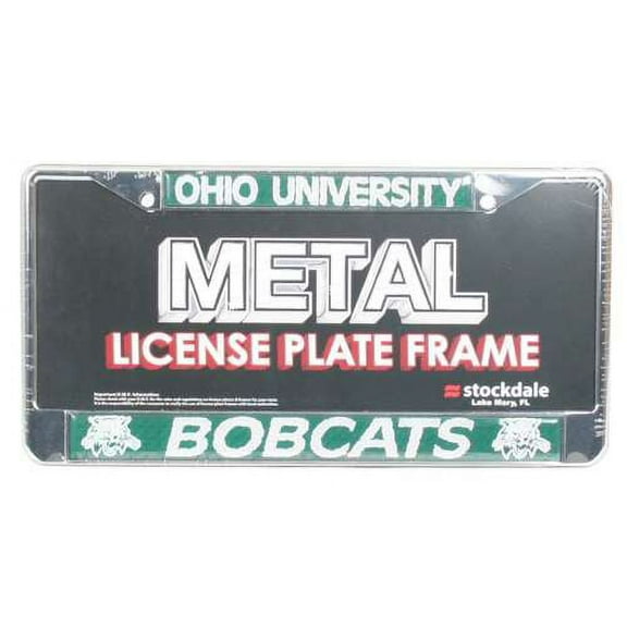 Ohio University Bobcats Metal License Plate Frame w/Domed Insert