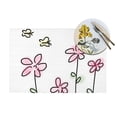 thumbnail image 4 of YFYANG Washable Heat-Resistant Placemats, 70% PVC/30% Polyester, Butterfly Flower Doodle Kitchen Table Mat, 12" x 18" 1 Piece, 4 of 6