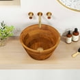 thumbnail image 4 of Costway 16" x 16" Vessel Sink Teak Wood Washbasin with Drainage Hole & Smooth Finish, 4 of 10