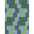 thumbnail image 1 of Ahgly Company Machine Washable Indoor Rectangle Transitional Blue Green Area Rugs, 5' x 7', 1 of 7
