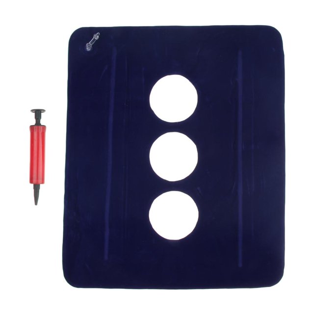 Decubitus Cojín inflable Asiento Silla de ruedas Almohada + Bomba Azul shamjiam Almohada inflable del asiento del amortiguador