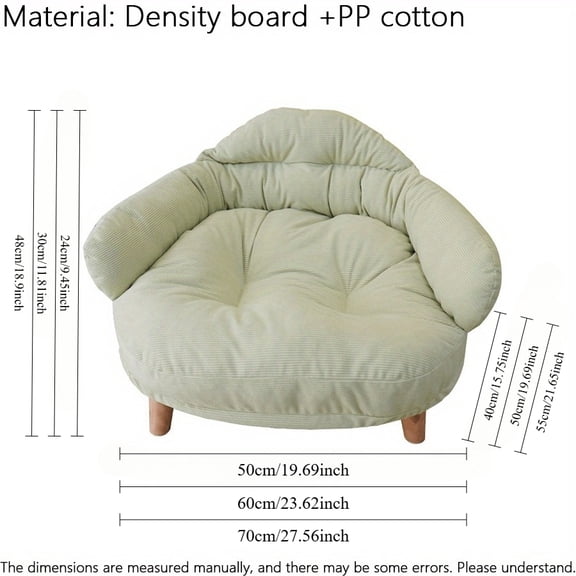 Pet Bed for Cat, All-Season Detachable Washable