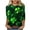 Multicolor 3, variant on hotojiny Plus Size St. Patrick's Day Tops for Women Fashion Spring Cute 3/4 Sleeve Shirts Lounge Loose Crewneck Blouse