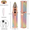 thumbnail image 5 of Eyebrow Epilator, 2 in 1 Eyebrow Trimmer, Rechargeable Eyebrow Shaver, Portable Women's Electric Shaver with LED for Face, Eyebrows, Mustache, Hair, B, 5 of 5