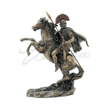 - Roman Centurion on Horseback Statue - Bronze Color