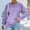 Purple, variant on QUNYINEY Long Sleeve Womens Sweatshirt Solid Pink Crew Neck Casual Tops Drop Shoulder Loose Pullover Sweatshirts