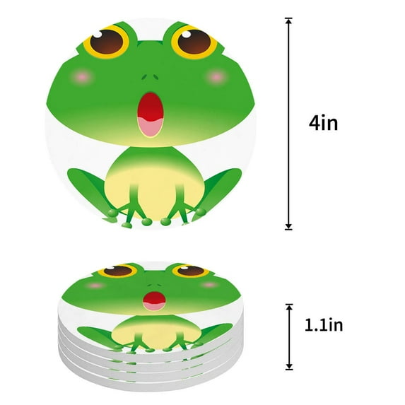 FMSHPON Pink Coral Set of 6 Round Coaster for Drinks, Absorbent Ceramic Stone Coasters Cup Mat with Cork Base for Home Kitchen Room Coffee Table Bar Decor