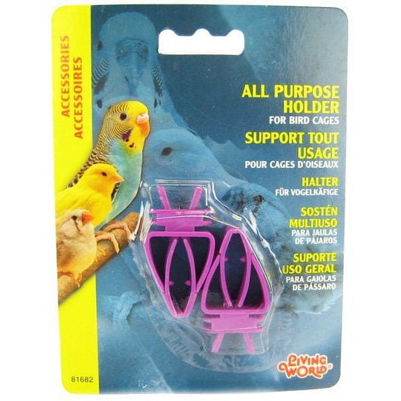 Living World All Purpose Holder for Bird Cages - Plastic [Bird, Cage Accessories] All Purpose Holder