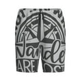 thumbnail image 4 of Naloa Not All Who Wander Are Lost2 Men's Short Pajama Pants, Lounge Comfort Shorts with Elasticized Waistband and Side Pockets - X-Large, 4 of 9