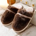 thumbnail image 3 of Zapatillas de algodón con lazo para mujer, zapatos de interior cálidos para invierno, Zapatillas de felpa antideslizantes de suela gruesa, 3 of 5
