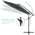 thumbnail image 4 of Best Choice Products 10ft Offset Hanging Outdoor Market Patio Umbrella w/ Easy Tilt Adjustment - Slate, 4 of 7