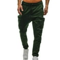 thumbnail image 4 of Vedolay Summer Pants Men Men's Fashion Stretch Pants Slim Fit Plaid Pants Business Suit Pants Casual Golf Pants,Army Green L, 4 of 4