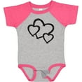 thumbnail image 3 of Inktastic Three Black Hearts Boys or Girls Baby Bodysuit, 3 of 5