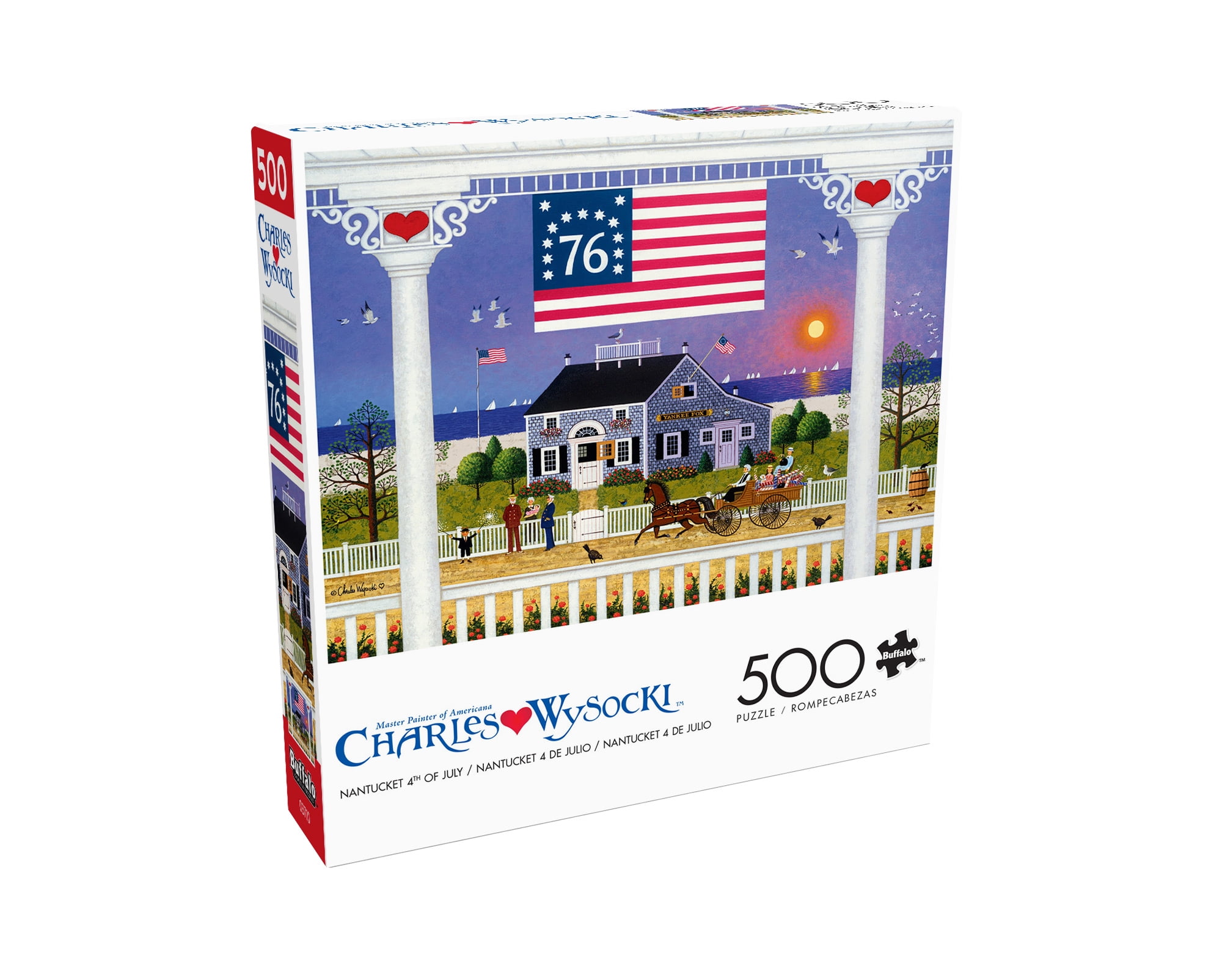 Buffalo Games Nantucket 4th of July 500-Piece Interlocking Jigsaw Puzzle for Adults Ages 14-99 Years