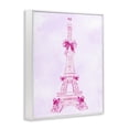 thumbnail image 2 of Stupell Industries Art Deco Ribbon Bedecked Eiffel Tower White Framed Giclee Art, 24 x 30, by Ziwei Li, 2 of 8