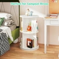 thumbnail image 4 of Costway Kids Rotating Bookshelf 2 Tier Freestanding 360° Revolving Display Storage Rack White, 4 of 10