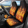 thumbnail image 2 of POLERO Flaming Fire Print Vehicle Seat Covers for Truck, 2pcs/Set Stretch Front Seat Cover Stretchable Easy Install Auto Seat Cover, 2 of 9