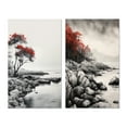 thumbnail image 2 of Designart "Whispers of the Coast II" Beach Wall Art Set Of 2 - Grey Beach Gallery Wall Set For Home Decor, 2 of 7