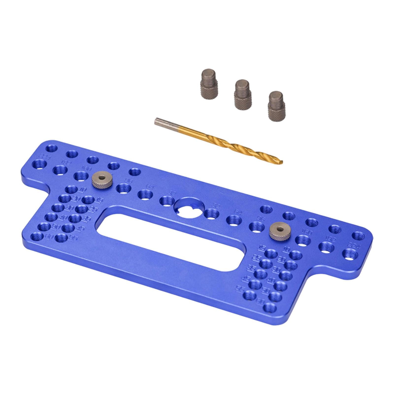 Nishiyuenyi Drawer Pull Drill Cabinet Hardware Jig Positioning Hole Opener, Woodworking Wood blue