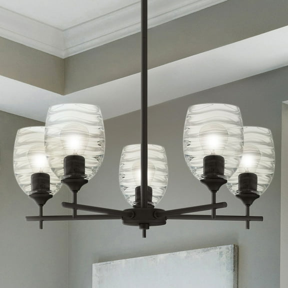 Luxury Contemporary Chandelier, Matte Black, UQL5515