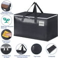 thumbnail image 5 of 4 Pack Totes for Storage Large Moving Bags Heavy Duty，Moving Boxes with Zippers Top and Sturdy Handles, Dorm Storage Bags for Space Saving and Packing,Collapsible Moving Supplies(Gray,93L), 5 of 10