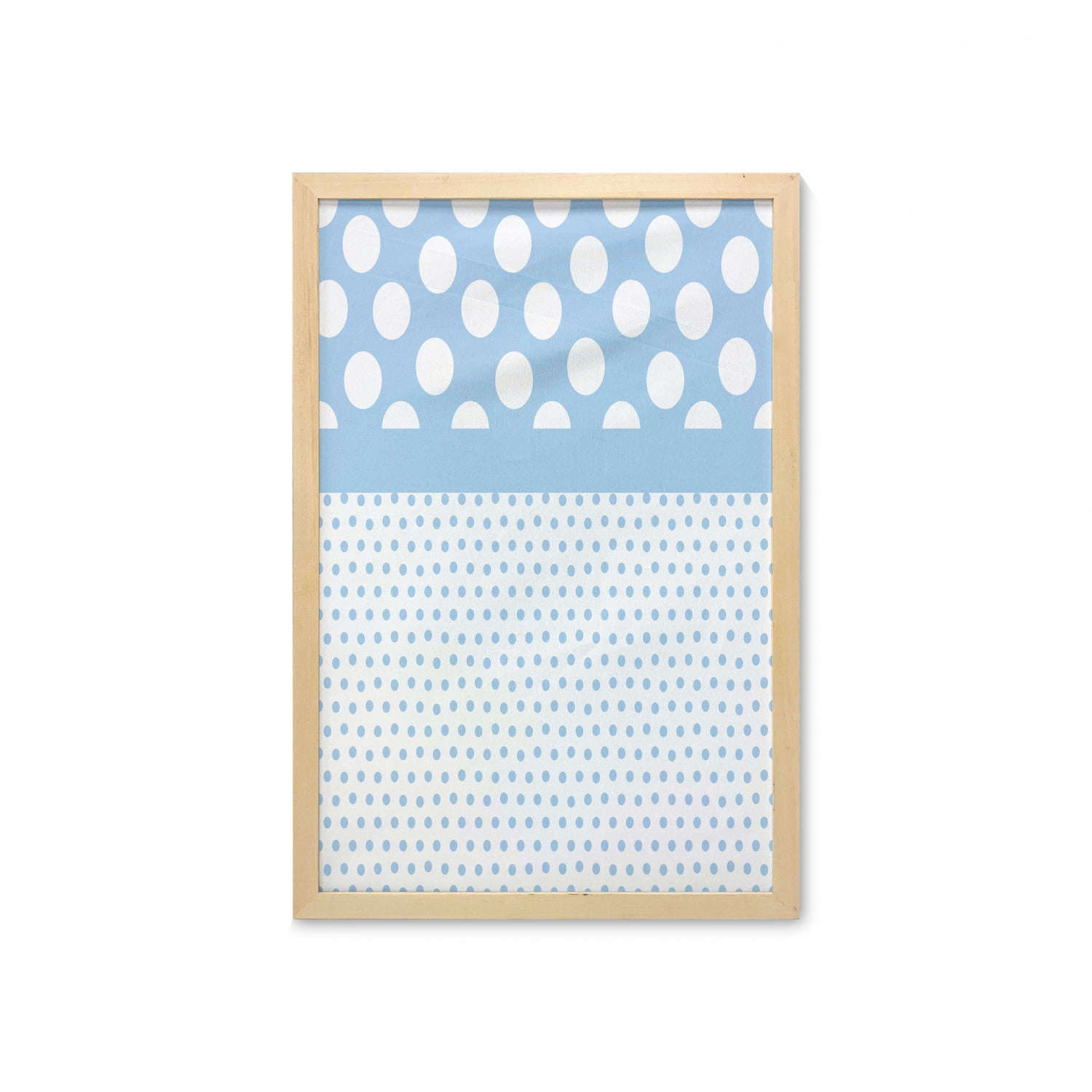 Polka Dots Wall Art with Frame, Blue Polka Dots Pattern Modern in Boys ...