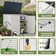 thumbnail image 2 of Devoko  Outdoor Storage Shed Resin, 35 Cu.Ft Large Capacity Waterproof Plastic Storage Cabinet with Lockable for Garden and Patio, 2 of 7