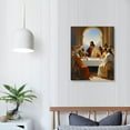 thumbnail image 4 of Jesus Last Supper Canvas Wall Art Print , Christian Pictures Canvas Print Posters Wall Decor, Religious Christian Gifts Wall Art Home Decor for Church Living Room Dining Room Decor Framed ﻿, 4 of 5