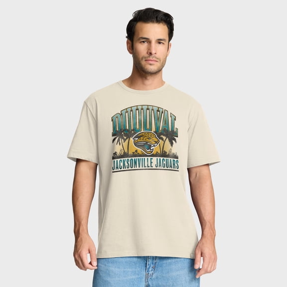 Men's Fanatics Cream Jacksonville Jaguars Team Archives T-Shirt
