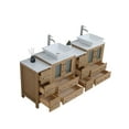 thumbnail image 6 of Vanity Art 72" Double Sink Freestanding Bathroom Vanity Set with Engineered Marble Top and Mirror, 6 of 10