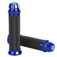 thumbnail image 2 of Motorcycle CNC Aluminum Rubber Handlebar Hand Grips for 7/8" Handle Bar Bike Bicycle Blue, 2 of 9