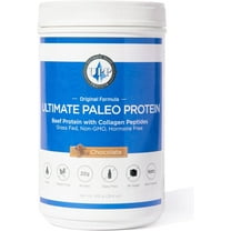 Ultimate Paleo Protein Powder | Premium Grass Fed Beef Protein with Collagen Peptides | Paleo Friendly, Gluten Free, Keto Friendly, No Artificial Sweeteners or Preservatives - Chocolate, 30 Servings