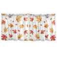 thumbnail image 7 of Yayeee Kitchen Curtains Set of 2 Light Filtering 57"x24" Over Sink Window Panels, Watercolor Autumn Leaves, 7 of 7