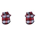 thumbnail image 3 of Ropa para perros Billuyoard Chaleco a rayas para cachorros Traje camisa Rojo L 2Conjunto, 3 of 6