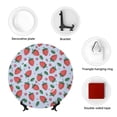 thumbnail image 4 of Kdxio Strawberries Bone China Decorative Plate Ceramic Decorative Plate for Home Office Wall Stand Decorative Plates for Home Bedroom-8in, 4 of 6
