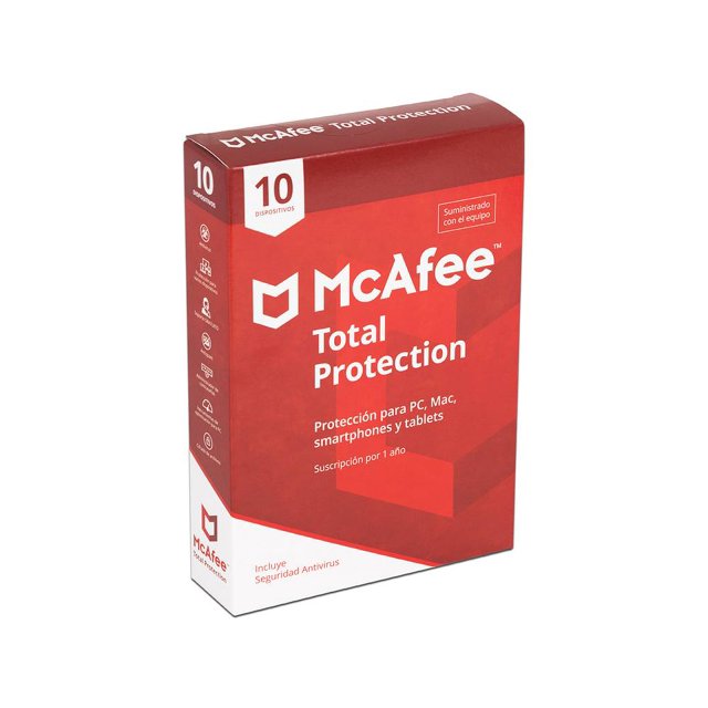 McAfee Antivirus Total Protection 2019 10 Dispositivos 1 Año
