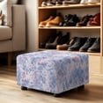 thumbnail image 4 of Xixirimido Merimaid Fish Scale Pattern Ottoman Cover Rectangle Stretch Footrest Stool Cover for Storage Ottoman, Foot Stool Slipcover Protector with Nonslip Elastic Bottom, Large, 4 of 7