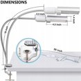 thumbnail image 4 of Luz para Plantar, Luz para Jardinería, Luz para Plantas, Iluminación para Plantas, Luz para Crecimiento de Plantas, Tipo de Temporización de 45 W, Luz Blanca Rosa, 88 LED, USB, 2 Cabezales ER, 4 of 5